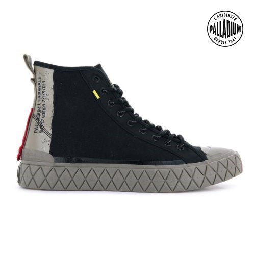 Baskets Palladium Palla Ace Supply Mid High Tops Homme Noir | FR XSI817Q